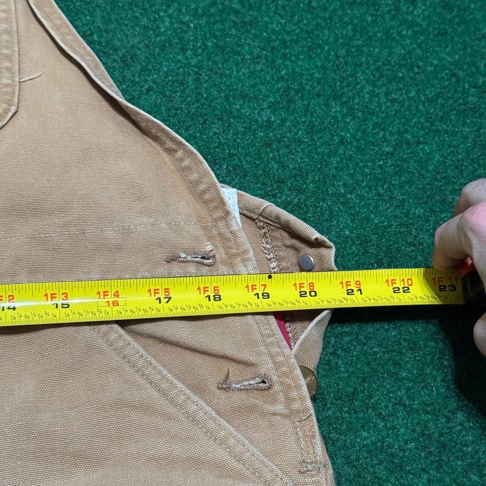 Carhartt Quilt Lined Duck Bib 90s Vintage Insulated Overalls 38x28 - Picture 5 of 9